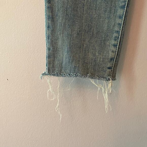 Mother Women's size 27 The Stunner Ankle Fray in Dreamer Distressed Button Fly - Picture 10 of 15